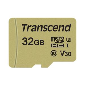 Transcend microSDHC 500S 32GB Class 10 UHS-I U3 V30 + Adapter