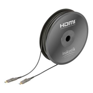 in-akustik Profi HDMI 2.0 LWL Cable micro HDMI + Adapter 30m