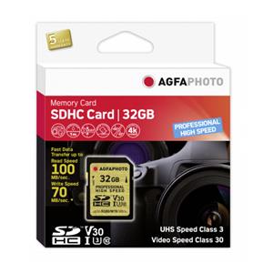 AgfaPhoto SDHC UHS I U3 V30 32GB Professional High Speed
