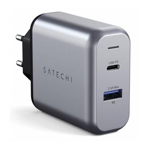 Satechi 30W Dual Port Wall Charger space gray