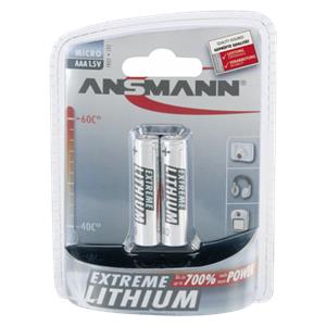 1x2 Ansmann Lithium Micro AAA LR 03 Extreme