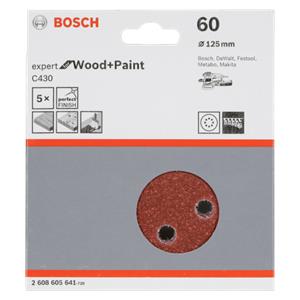 Bosch Sanding Pad C 430 D125MM Wood Grit 60 5 pcs.