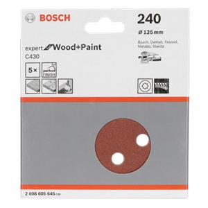 Bosch Sanding Pad C 430 D125MM Wood Grit 240 5 pcs.