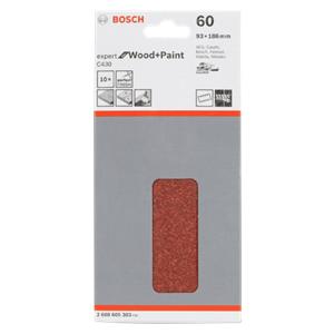 Bosch Sanding Pad C 430 Wood + Lacquer 93x186MM Grit 60 10 pcs