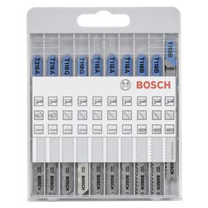 Bosch 10 pcs. Jigsaw Blade Kit basic for Metal and Wood