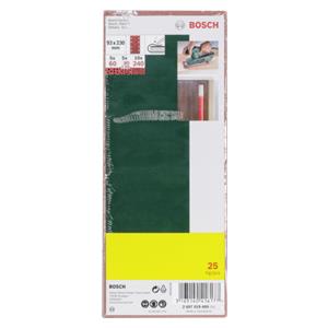Bosch 25 Sanding Pads 93x230 8 holes Grit 60-240