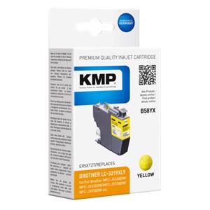 KMP B58YX ink cartridge yellow comp. with Brother LC-3219XLY