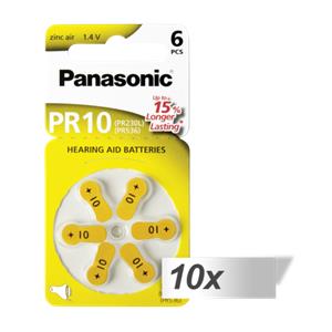 10x1 Panasonic PR 10 Hearing Aid Batteries Zinc Air 6 pcs. - baterije za slušni aparat