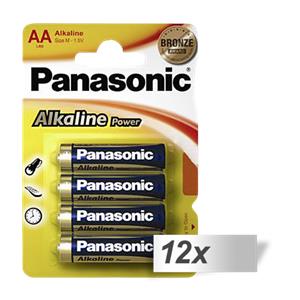 12x4 Panasonic Alkaline Power Mignon LR6 AA