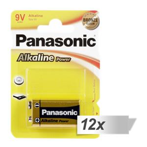 12x1 Panasonic Alkaline Power 9V-Block