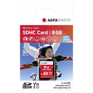 AgfaPhoto SDHC Karte 8GB High Speed Class 10 UHS I U1 V10