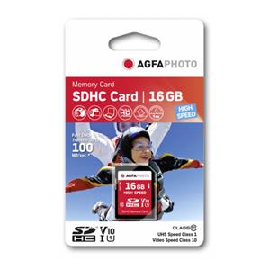 AgfaPhoto SDHC Karte 16GB High Speed Class 10 UHS I U1 V10