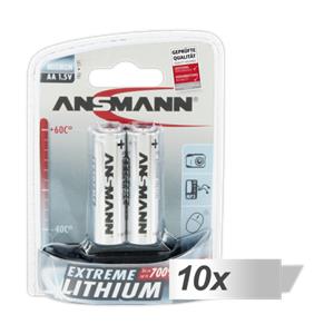 10x2 Ansmann Lithium Mignon AA LR 6 Extreme