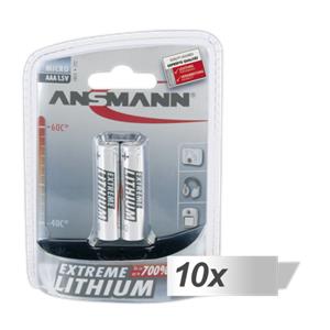 10x2 Ansmann Lithium Micro AAA LR 03 Extreme