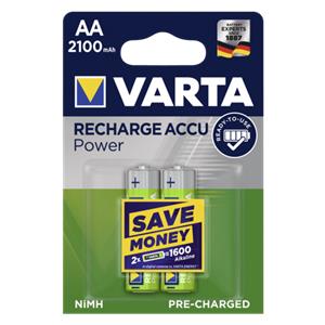 1x2 Varta Rechargeable Accu AA Ready2Use NiMH 2100 mAh Mignon - Punjive baterije