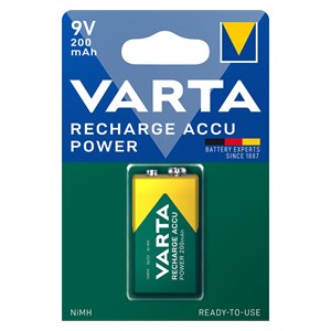 1 Varta Rechargeable Accu Power 9V 200 mAh