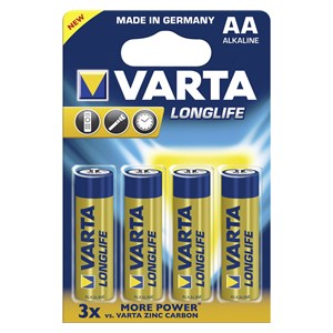100x4 Varta Longlife Extra Mignon AA LR 6  PU master box