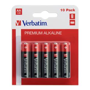 1x10 Verbatim Alcaline battery Migono AA LR 06            49875