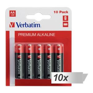 10x10 Verbatim Alcaline battery Migono AA LR 06            49875