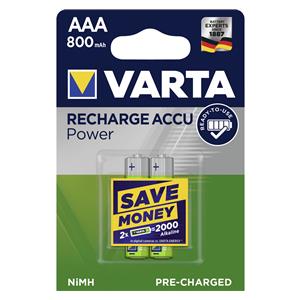 50x2 Varta Rechargeable Accu NiMh 800 mAh Micro