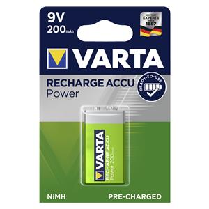 10x1 Varta Rechargeable Accu NiMh 200 mAh 9V-Block