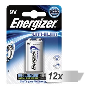 12x1 ENERGIZER Ultimate Lithium 9V Block 1er Blister