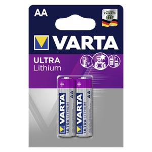 1x2 Varta Ultra Lithium Mignon AA LR06