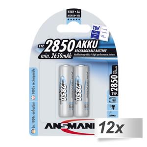 12x2 Ansmann NiMH bat. 2850 Mignon AA 2650 mAh