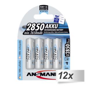 12x4 Ansmann NiMH bat. 2850 Mignon AA 2650 mAh