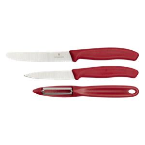 Victorinox Swiss Classic Paring Knife-Set 3 pcs. red