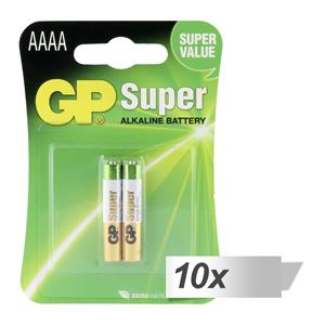 10x2 GP Super ALkaline AAAA Batteries