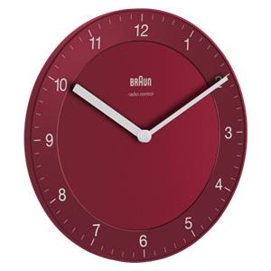 Braun BC 06 R-DCF radio wall clock red