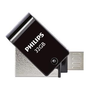 Philips 2 in 1 Black 32GB OTG microUSB + USB 2.0