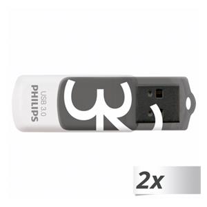 Philips USB 3.0 2-Pack      32GB Vivid Edition Shadow Grey