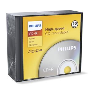 1x10 Philips CD-R 80Min 700MB 52x SL