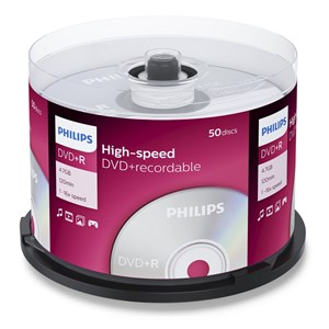 1x50 Philips DVD+R 4,7GB 16x SP