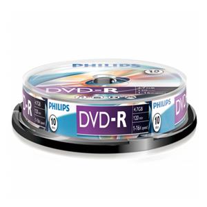 1x10 Philips DVD-R 4,7GB 16x SP