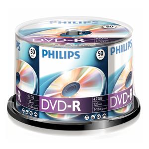 1x50 Philips DVD-R 4,7GB 16x SP