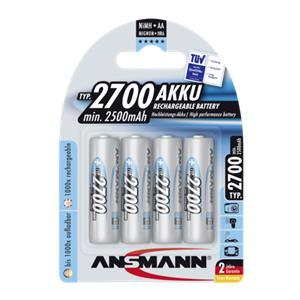 1x4 Ansmann rech. battery 2700 Mignon AA 2500 mAh