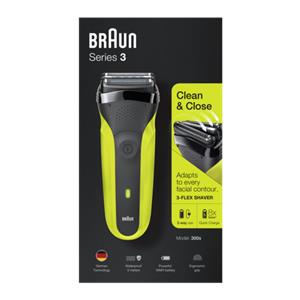 Braun Series 3 300s - aparat za brijanje , crno zeleni