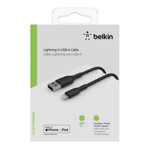 Belkin Lightning Cable 1m, coated, mfi cert, black