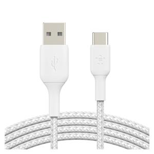 Belkin USB-C/USB-A Cable 3m braided, white CAB002bt3MWH