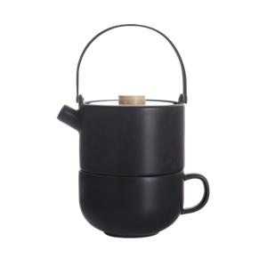 Bredemeijer Tea-for-one Umea black with Bamboo lid 142008