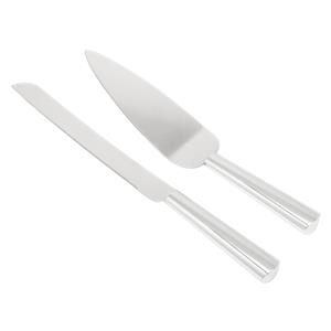 Zilverstad cake serving set with knife Smooth silver plat 7528261