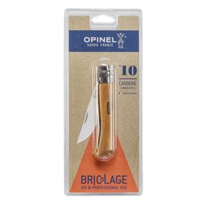 Opinel pocket knife No. 10 carbon w. wood handle