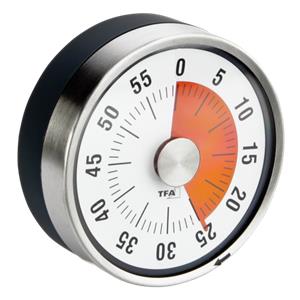 TFA 38.1028.10 black/silver puck kitchen timer