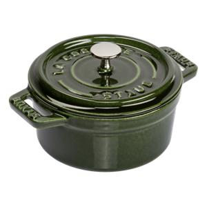 Staub Mini Cocotte 10cm round basil green, cast iron