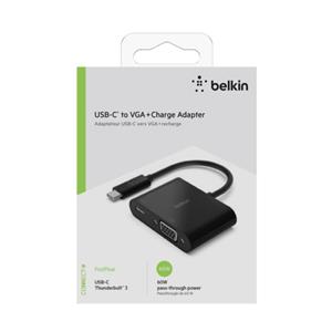Belkin USB-C to VGA-Adapter 60W PD, black AVC001btBK