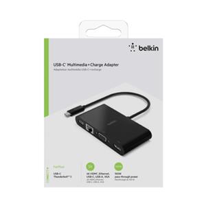Belkin USB-C to Gigabit-Ethern. HDMI/VGA/USB-A-Adapter, 100W PD