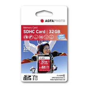 AgfaPhoto SDHC Karte 32GB High Speed Class 10 UHS I U1 V10